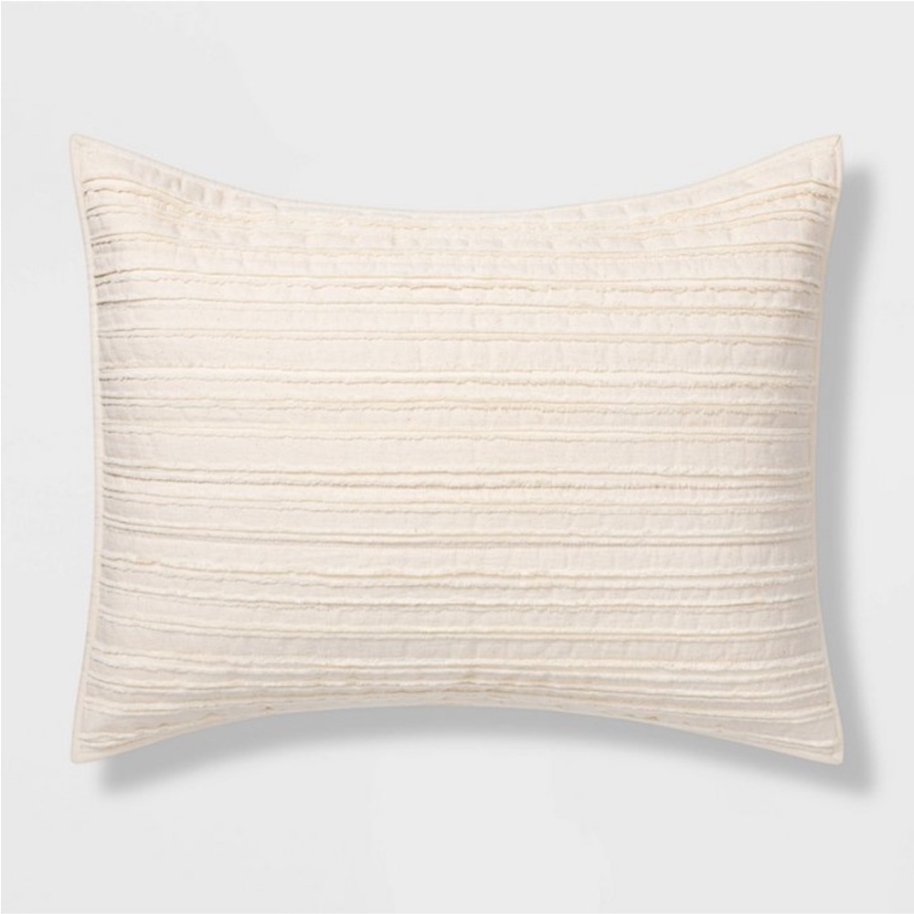 NWT Standard Clipped Textured Quilt Sham
Cream - Threshold - Picture 3 of 7